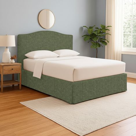 Letto Singolo Eccles, Sfoderabile, Contenitore Made in Italy, Verde (1/5)