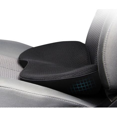 Sjlerst – Coussin de siège voiture épais en mousse à mémoire de forme – Soulagement du bas du dos – Housse en tissu maillé – Taille 440x240x95mm (1/5)
