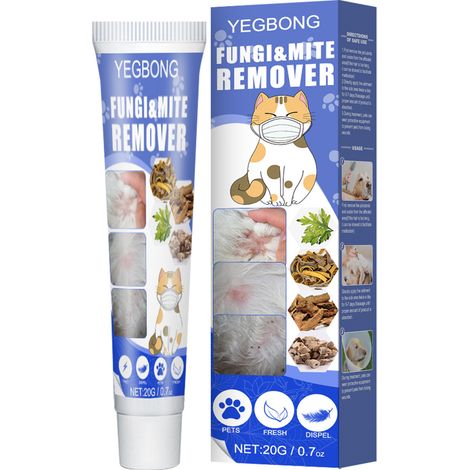 Crème anti-acariens pour animauxCrème topique pour le soin de la peau des chiens et des chats afin d'éliminer les acariens (1/4)