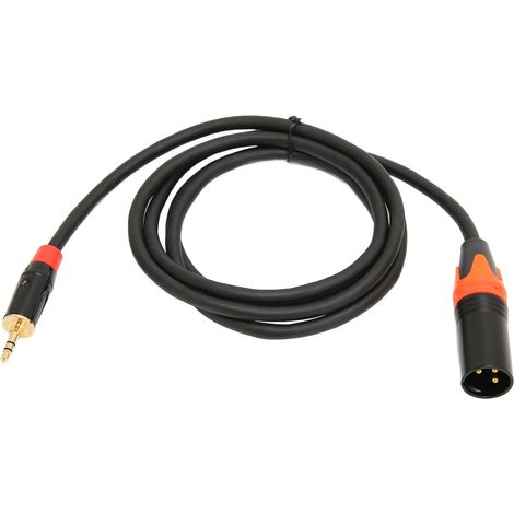 Câble adaptateur mini-jack 3,5 mm vers XLR mâle pour téléphone portable, ordinateur portable, haut-parleur et table de mixage (1,5 m). (1/5)
