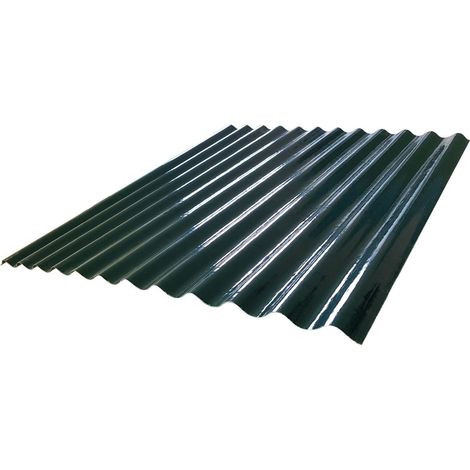 Lastre ondulate in vetroresina 120x210 cm rossa o verde per coperture esterne Onduline -  green