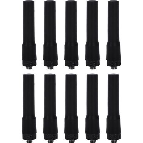 10 antenas flexibles SF20 SMA-F de doble banda, aptas para UV5R/UV5RA/BF888, color negro, completamente nuevas. (1/5)