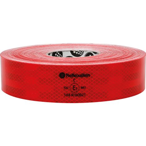 Premium, nastro segnaletico di sicurezza per superfici rigide - 50 m - Rosso (1/2)