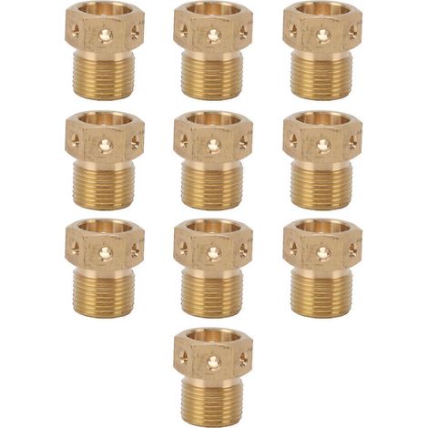 Lot de 10 buses de brumisation en laiton à trous multiples, anticorrosion, pour système de refroidissement de jardin et pelouse, M20x1,5 (1/5)
