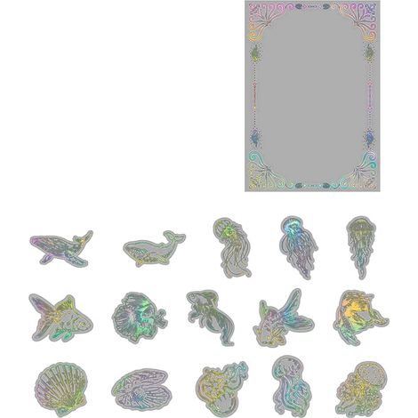 45 autocollants papier pour journal, design joli exquis, décor océan pour maison, papiers adhésifs décoratifs (1/5)
