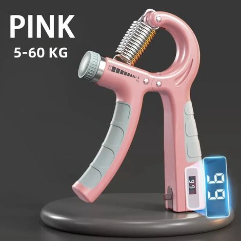 Appareil de musculation à prise réglable (rose amélioré), poids de 5 à 60 kg, avec compteur (1/5)