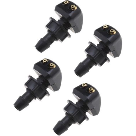 4pcs Car Front Windshield Washer Nozzles Universal Windshield Washer Wiper Spray Jet Car Windshield Nozzles NPTERBL