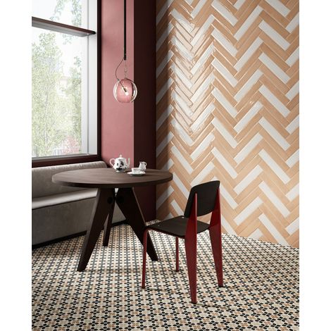 Carrelage mural uni grès cérame 20x20 cm – Terracotta Fiore – Aspect artisanal – Pour salons et cuisines (1/3)