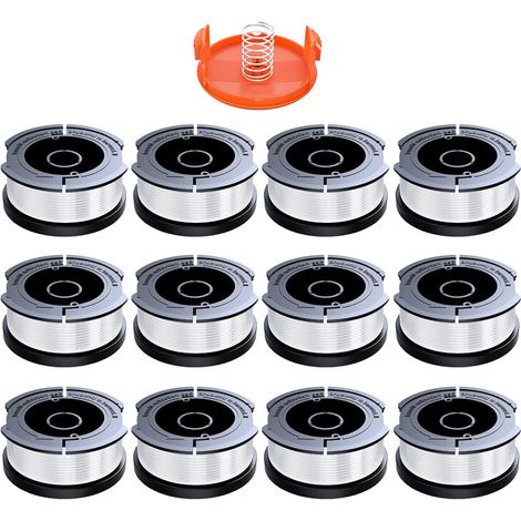 Kit B12+2+2 BLACK+DECKER AF-100-3ZP Bobine de rechange Tête de coupe à gazon en nylon Fil de coupe (1/5)
