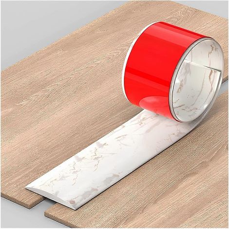 Selbstklebendes Türschwellenprofil aus PVC in Jazz White für eine saubere Abdichtung und Kompatibilität mit mehrgeschossigen Gebäuden (1/5)