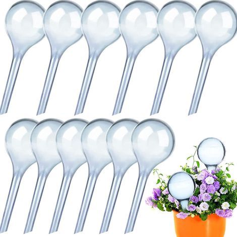 12 globes d'arrosage pour plantes, système d'arrosage automatique pour plantes d'intérieur et d'extérieur Bleu 513cm (1/5)