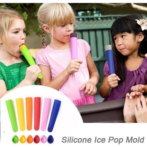 Moule À Glace - Silicone Alimentaire - Réutilisable - Pour Glaces Maison Yaourt Gelé Chocolat - Lot De 6 (1/4)