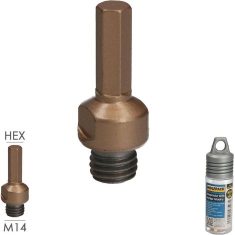 adaptador m14 a espiga taladro, adaptador amoladora a taladro