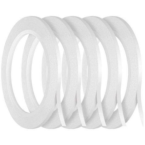 Lot de 5 Rouleaux Ruban Adhésif Double Face, 3mm x 25 mètres/rouleau (1/5)