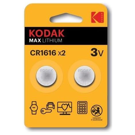 Pila botón Kodak cr1616 3 V 50 mAh pack 2