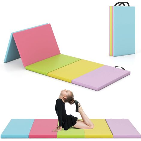 Faltbare Gymnastikmatte, PU, 200 x 75 cm, leicht zu transportieren