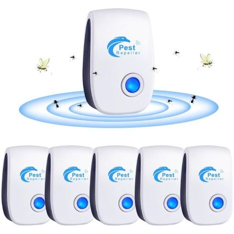 Répulsif Ultrason Anti-Rongeurs Insectes, 6 pcs Ultrason Anti Moustique Ultrason Souris et Rats, Intérieur Répulsif Électronique Insectes pour Souris, Rats Fourmis Araignées Moustiques (1/5)
