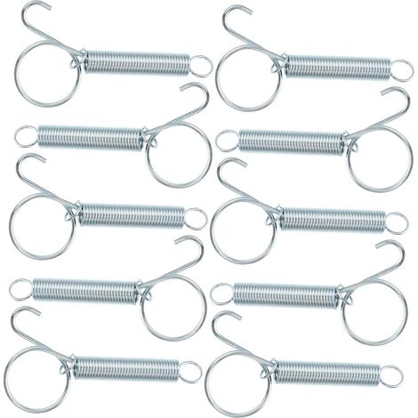 Ganci a molla per porta di gabbia per uccelli, 10 pezzi, 7,52 (cm) - Argento (1/5)