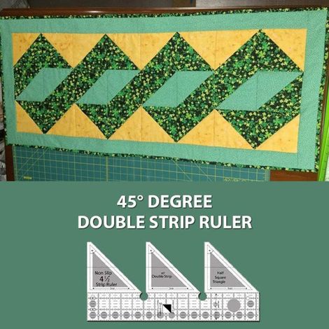 Règle de coupe triangulaire en acrylique transparent avec échelle et angles 45/60/90°, guide de mesure antidérapant pour couture (1/2)