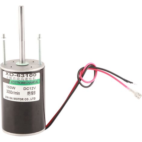 150W Large Power High Speed Brush DC Motor CW/CCW For DIY Generator (12V 3000rpm)