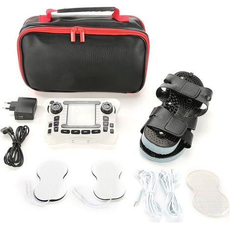 Elektronischer Stimulator mit zwei Ausgängen, Zehn-Puls-Massagegerät und Massagepantoffeln, US-Stecker (1/5)
