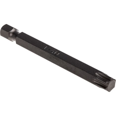 Embout de vissage RS PRO Torx, T40, L. 70 mm, Acier au vanadium au molybdène chromé ( Prix pour Paquet de 5 )