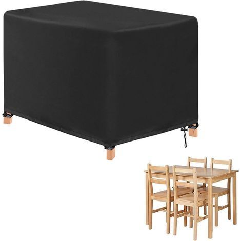 Bache Table de Jardin Ronde Housse pour Table de Jardin Imperméable Anti-UV Oxford Robuste Protection Table Extérieur Ø128X71CM (1/5)