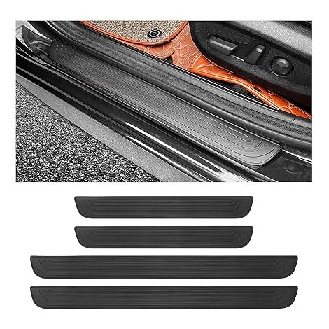 protections de seuil portière voiture en caoutchouc anti-rayures universelles et étanches pour camion, VUS (noir, largeur 5 cm) (1/5)