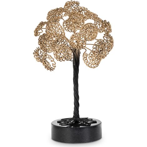 Figurine Arbre Métal Doré/Noir 20X20X20 Cm (1/5)