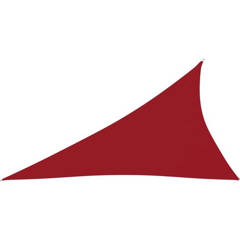 Vela parasol triangular de tela Oxford 4 x 5 x 64 m roja 020009903