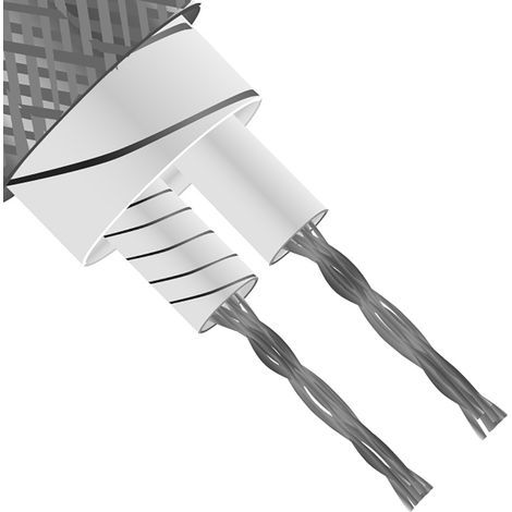 Câble pour thermocouple type J RS PRO, 10m, temp. max. +350°C, gaine Fibre de verre ( Prix pour 1 ) (1/2)