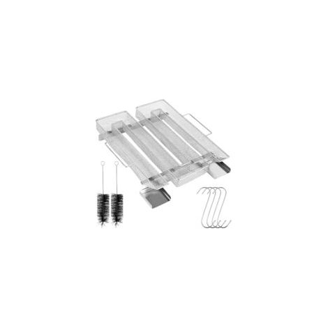 Générateur de Fumée Carré en Acier Inoxydable - EINNENFFER - Fumoir à Froid avec Accessoires Inclus pour Barbecue, Viandes et Fromages - Idéal pour un Goût Unique et Délicieux