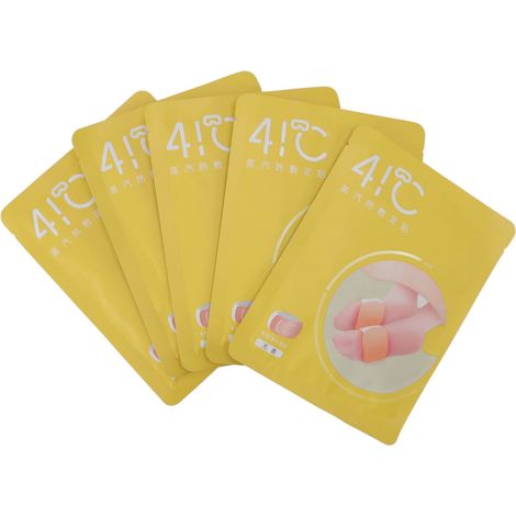 5 Autocollants chauffants pour les pieds en non-tissé, patchs thermiques jaunes pour dormir en hiver (1/5)