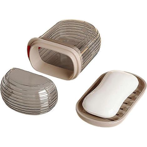 Porte-savon de voyage avec couvercle pour garder le savon au sec et propre. (1/4)