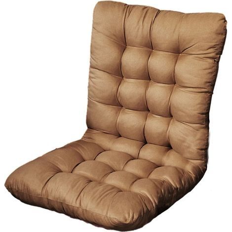Coussin Carré 55x55 cm Chaise Canapé Sol Coloris Café Rembourrage Confortable Housse Tissu Résistant - (1/5)