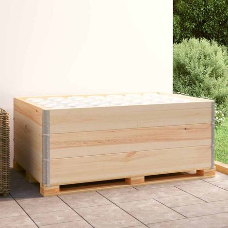 Colliers de palette 3 pcs 100x150 cm Bois de pin solide (1/5)