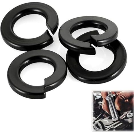 Lot de 60 Rondelles à Ressort M8 en Acier Inoxydable A2 V2A Noires en Métal pour Vis et Écrous