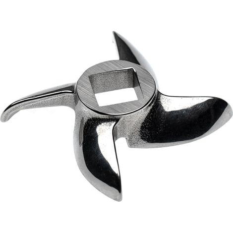 vhbw Sichelmesser Gr. 12 für Fleischwolf - Messer, 12,2 x 12,2 mm Vierkant, Edelstahl (1/4)