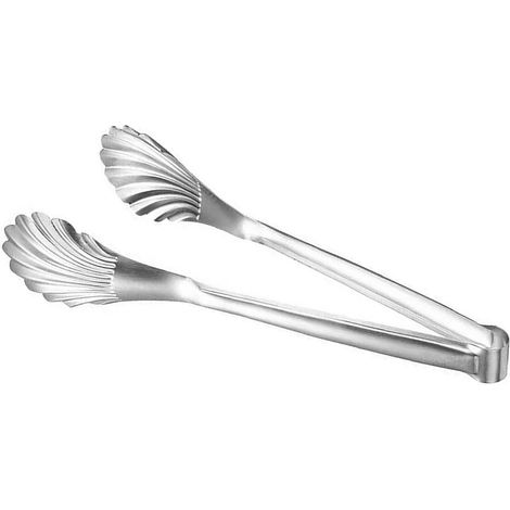 Pince de cuisine multifonctionnelle en acier inoxydable résistant à la chaleur, en forme de coquillage, pour la cuisson, le barbecue et le service 304 (28 cm/11,0 po) (1/5)