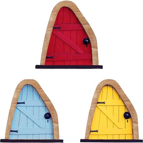 Porte De Jardin En Bois - Porte De Fée Miniature Pour Arbre - Décoration Extérieure De Jardin Et Pelouse - 1 Pièce (1/5)
