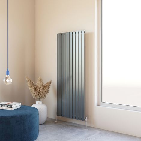 Acezanble 1600x680mm Single Anthracite Vertical Flat Panel Central Heating Designer Radiator (1/5)