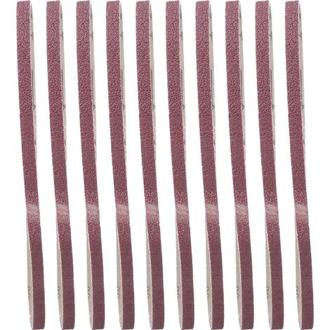 10 Aluminiumoxid-Schleifbänder für Schleifmaschinen, 533 x 9 mm (40) - 10 Aluminiumoxid-Schleifbänder für Schleifmaschinen, 533 x 9 mm (40)