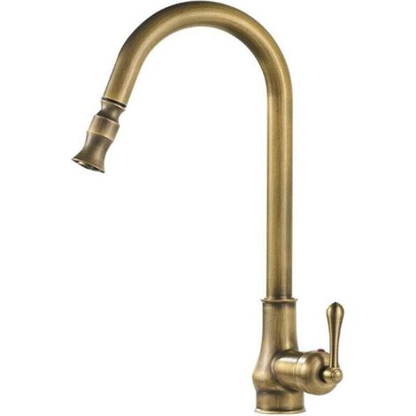 Brass Kitchen Faucet Pull Out Kitchen Faucets Black Faucets Single Hole Swivel Hot MUMU (1/4)