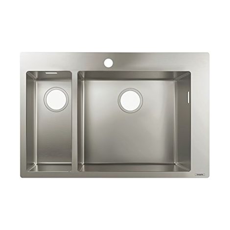 S711-F655 Lavello incasso 180 x 450 con foro rubinetto inox (1/4)