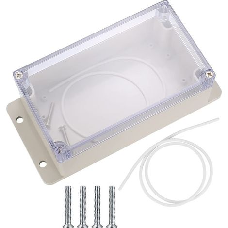 Boite de Derivation Etanche IP67 Electrique Exterieur, Boîte de Jonction Connecteurs, Boitier Plastique Electronique Extérieur (Transparent 15,8X9X6,4CM) (1/5)