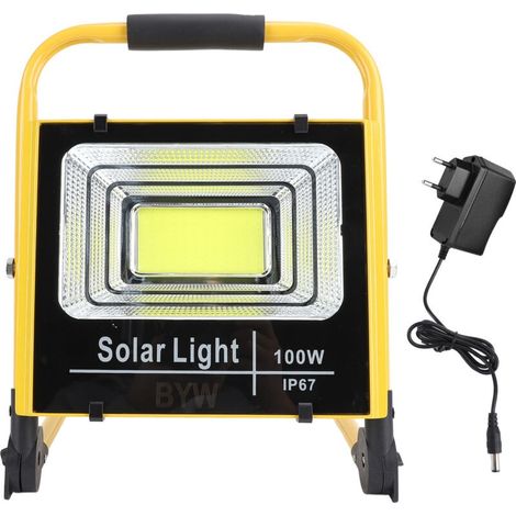 Lampe de travail LED, 100 W, 20 000 lm, 6 000 K, étanche IP67, rechargeable, portable, prise UE (1/5)