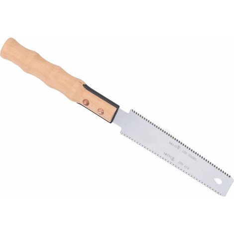 Scie japonaise à main à double denture fine en alliage SK5, manche ergonomique, coupe à ras pour bois, idéale pour travaux de menuiserie et ébénisterie (1/5)