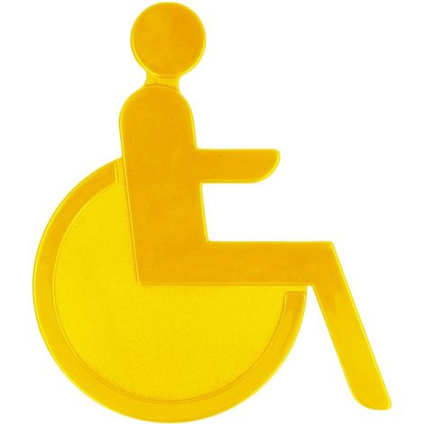 Pictogramme Nylon-Line personne invalide jaune