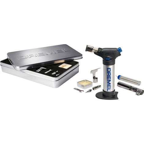 Dremel VersaFlame 2200 - Lampe à Souder Multifonction sans-fil au Butane avec 4 Accessoires pour Soudage, Brasage, Thermo-retraction, Brûler (1/5)