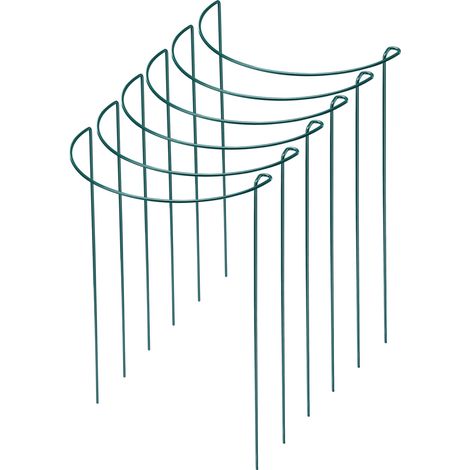 Tuteur de Jardin Support Métal Noir Pack 6 - Solide Anti-Vent pour Roses, Tomates et Fleurs (1/5)